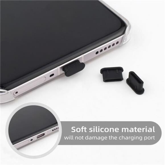 50 Pack Type C Anti Dust Plugs USB C Dust Cover Silicone USB C Dust Plug Type-C - Picture 4 of 8